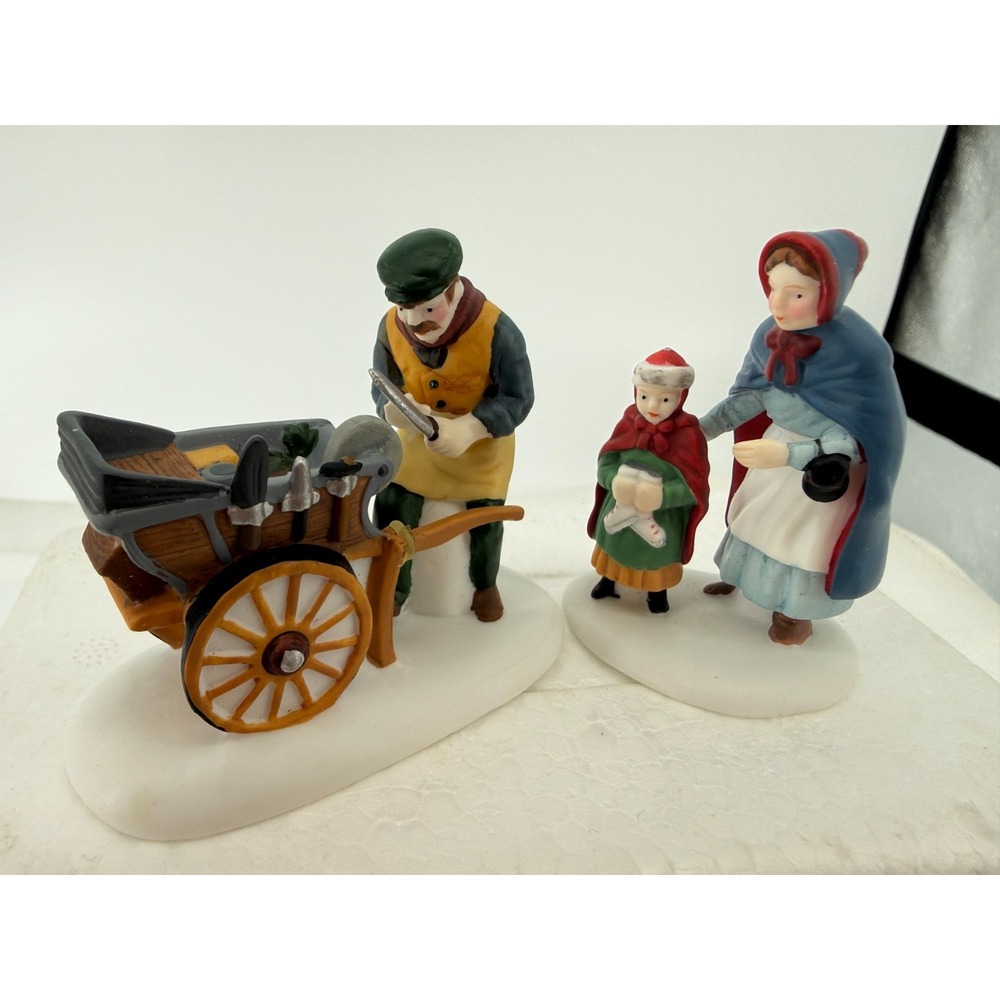 Dept 56 Heritage Village Knife Grinder Set of 2 Dickens Village Retired #56499-9